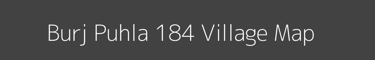 Map of Burj Puhla 184 Village in Punjab Image